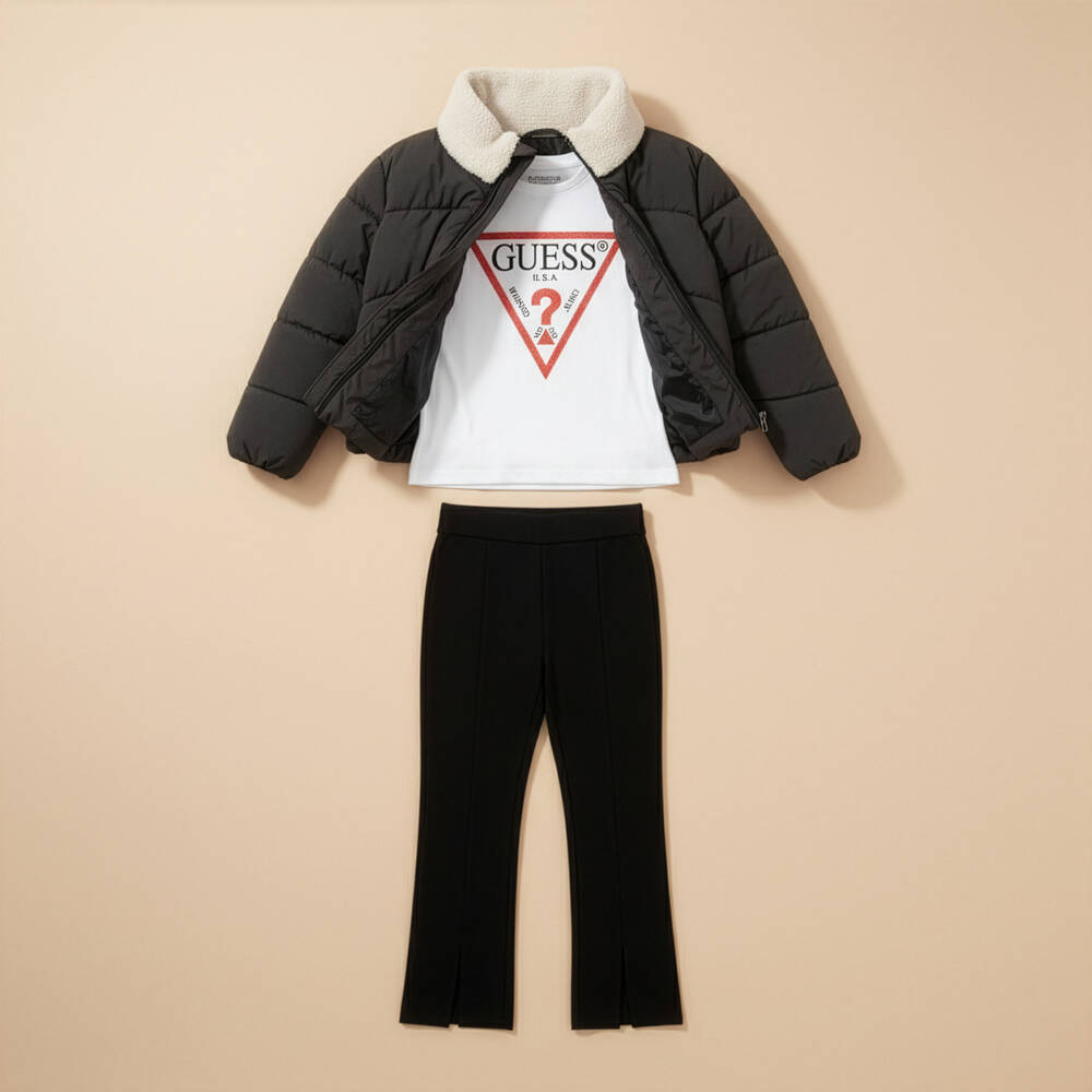 Mayoral-Girls Quilted Black Jacket | Childrensalon Outlet