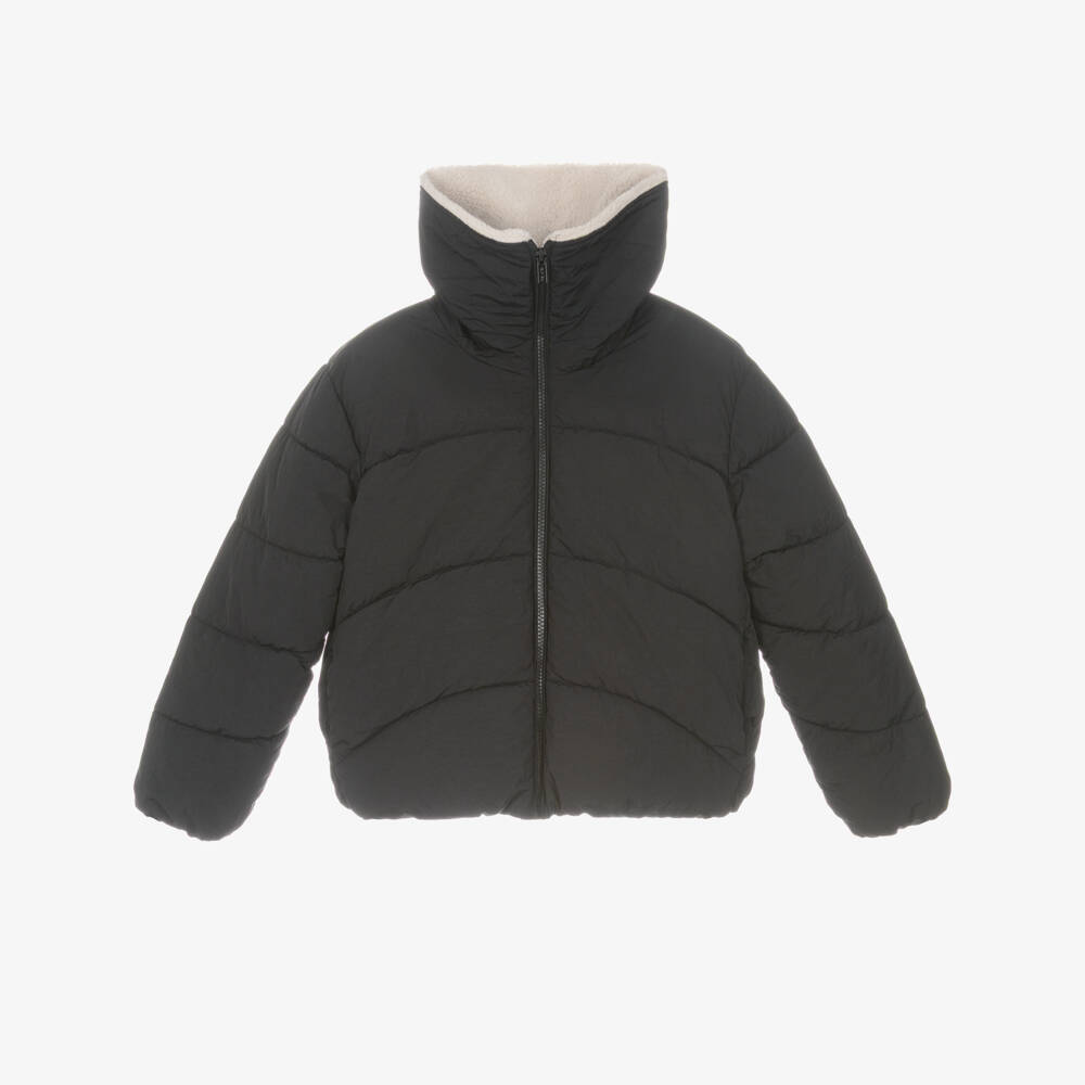 Mayoral-Girls Quilted Black Jacket | Childrensalon Outlet