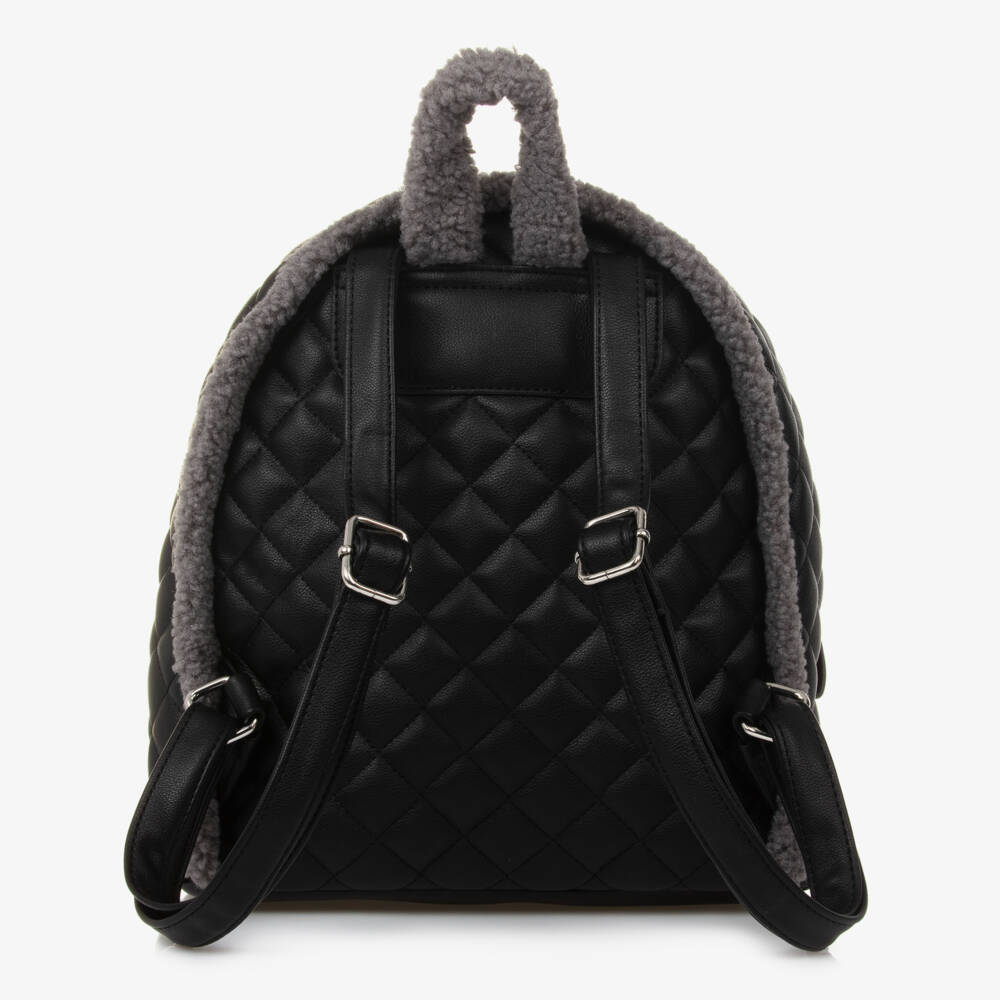 مايورال-حقيبة ظهر جلد صناعي لون أسود (28 سم) | Childrensalon Outlet