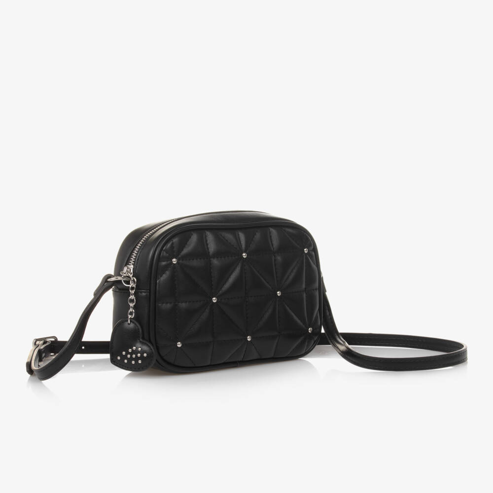 Mayoral-Girls Quilted Black Shoulder Bag | Childrensalon Outlet