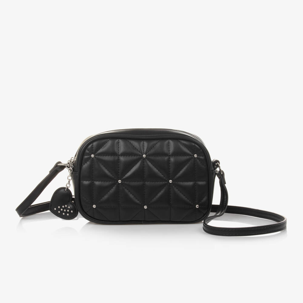 Mayoral-Girls Quilted Black Shoulder Bag | Childrensalon Outlet