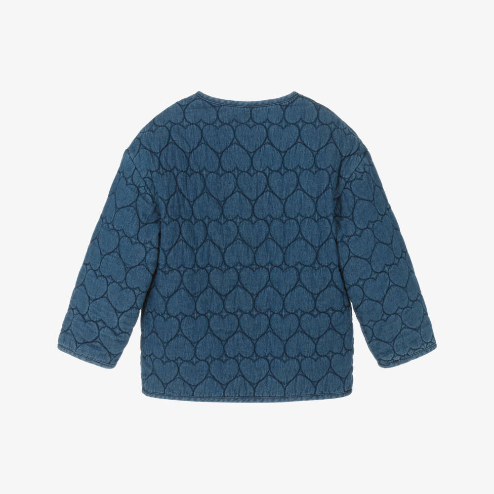 Mayoral-Girls Quilted Blue Heart Jacket | Childrensalon Outlet