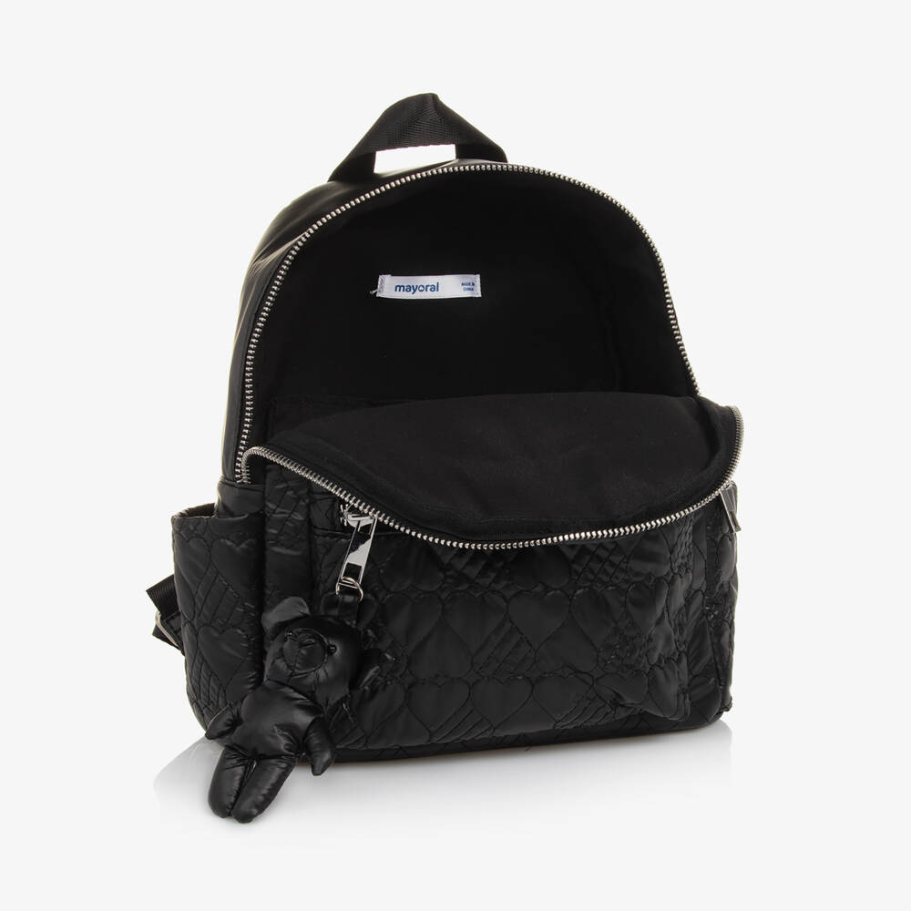 Mayoral-حقيبة ظهر مبطنة لون أسود للبنات (26 سم) | Childrensalon Outlet