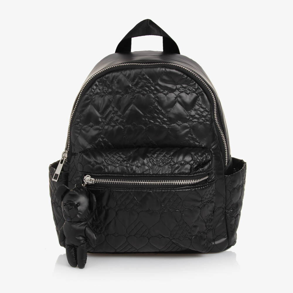 Mayoral-Girls Quilted Heart Backpack in Black | Childrensalon Outlet