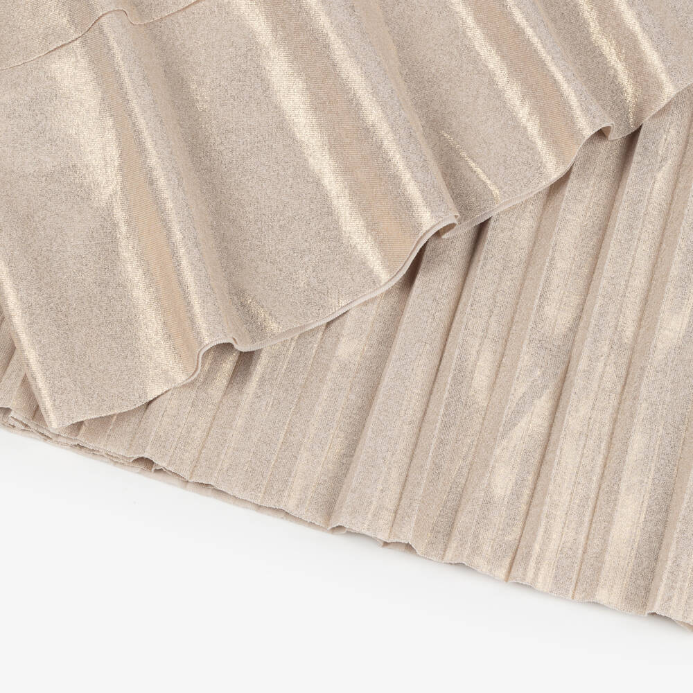 Mayoral-Girls Radiant Gold Pants Ensemble | Childrensalon Outlet