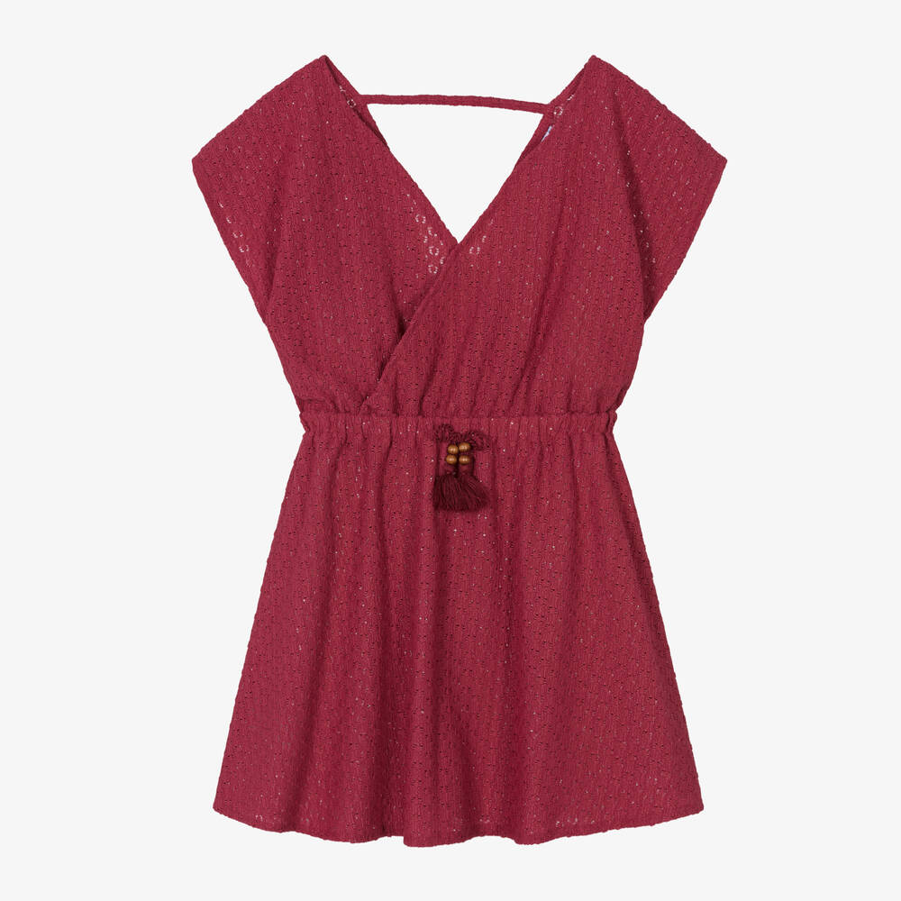 Mayoral-Girls Red Beach Dress | Childrensalon Outlet