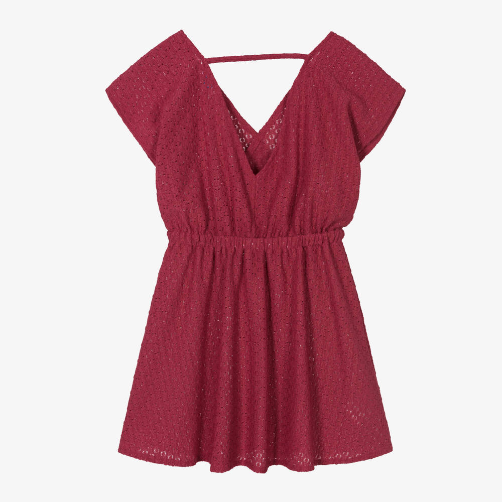 Mayoral-Girls Red Beach Dress | Childrensalon Outlet