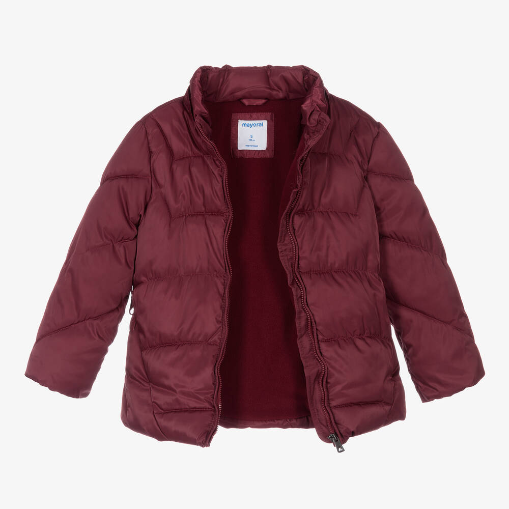 Girls maroon coat hotsell
