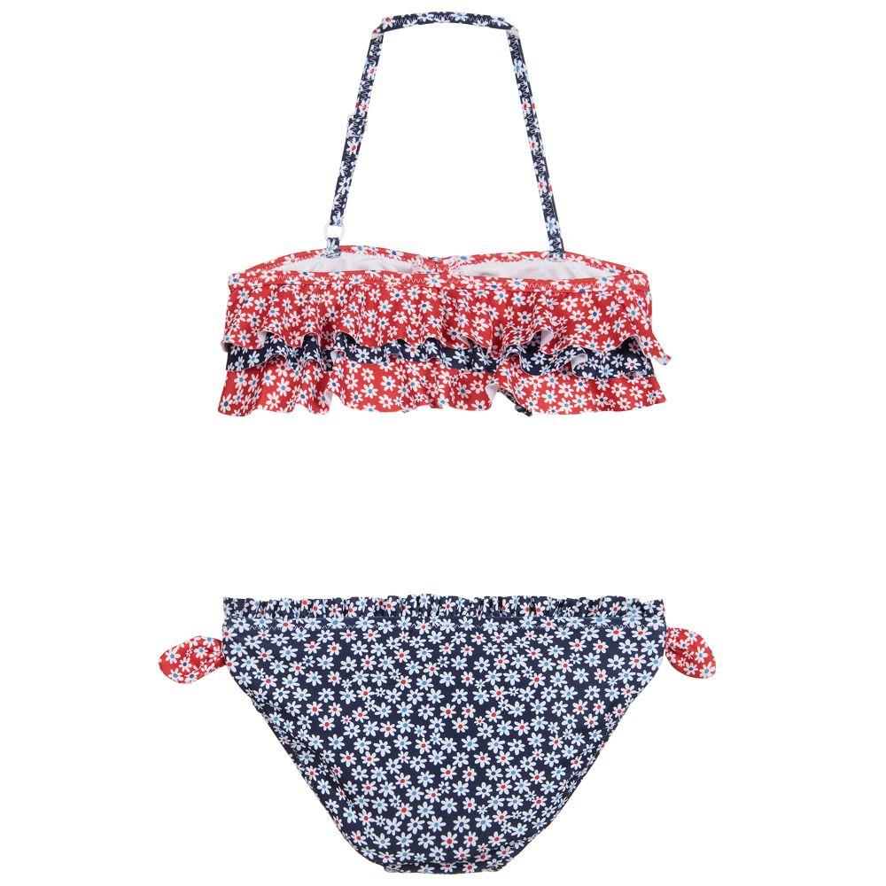 Mayoral-Girls Red & Blue Floral Bikini | Childrensalon Outlet