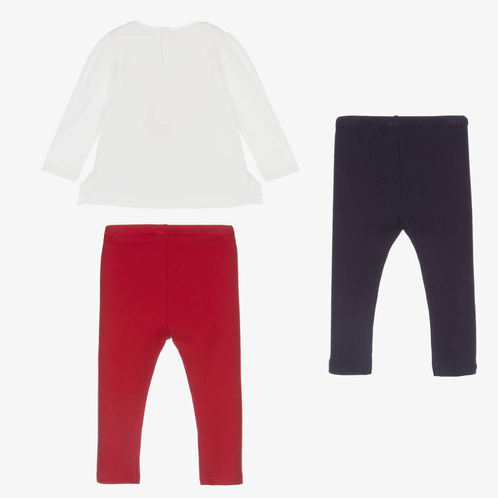 Mayoral-Girls Red & Blue Leggings Set | Childrensalon Outlet