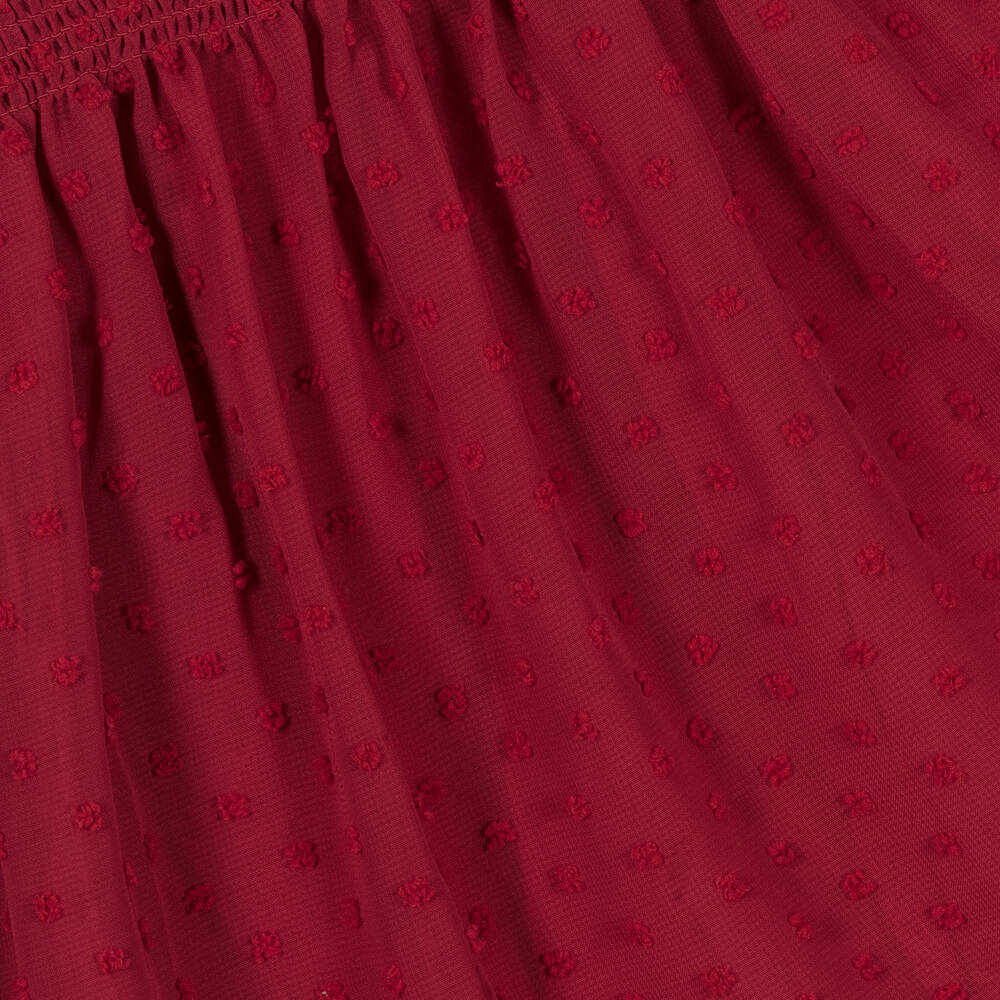 Mayoral-Girls Red Chiffon Dress | Childrensalon Outlet