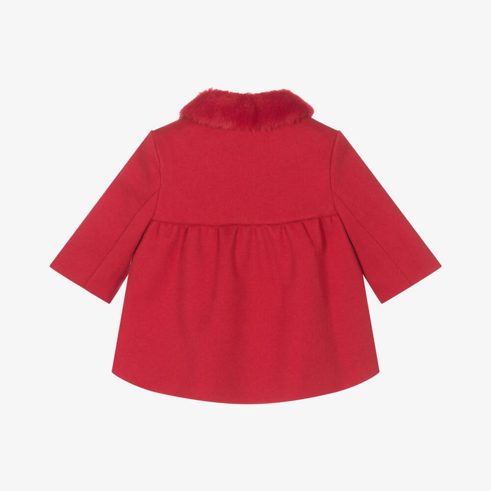 Mayoral Для новорожденных-Girls Red Classic Trapeze Coat | Childrensalon Outlet