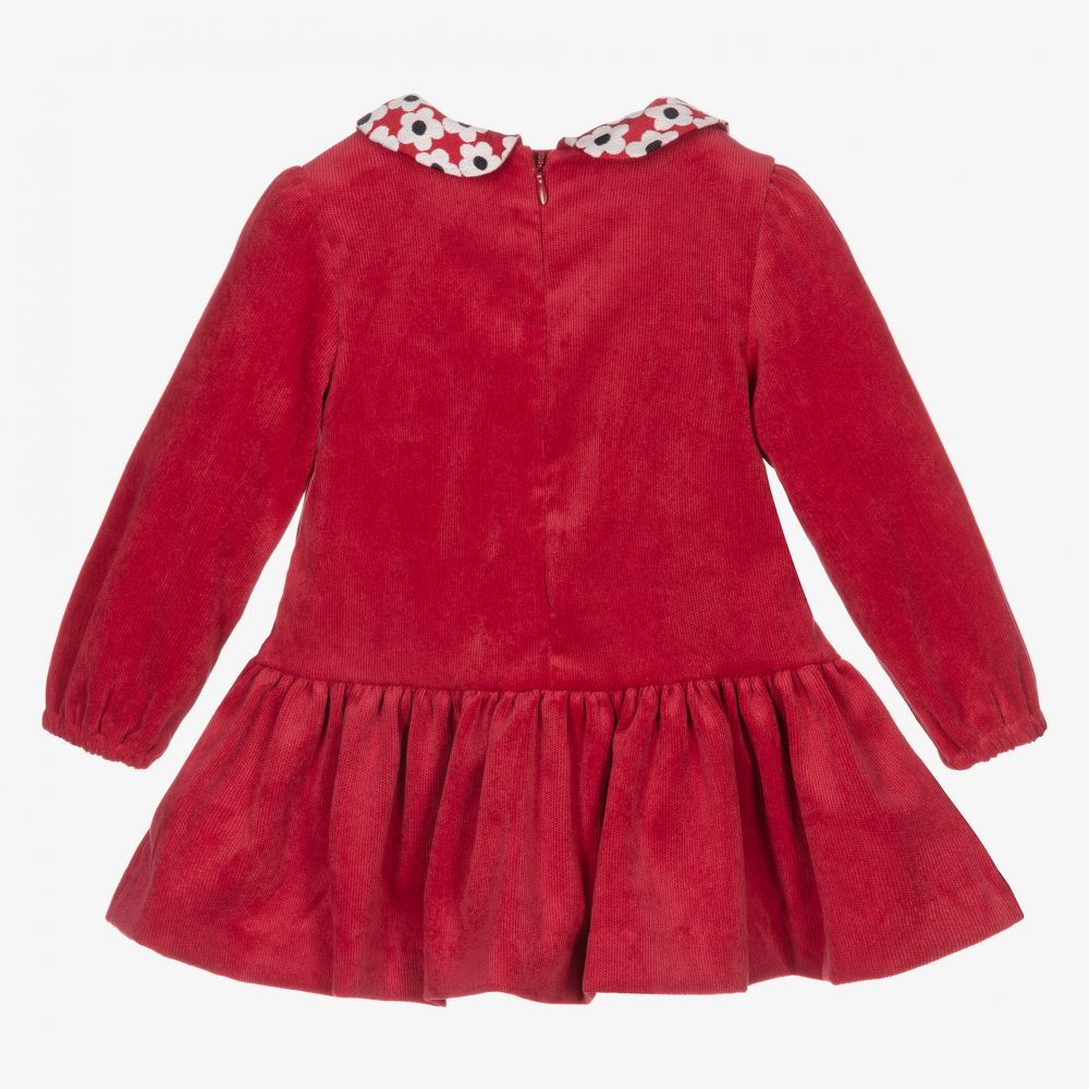 Mayoral-Girls Red Corduroy Dress | Childrensalon Outlet