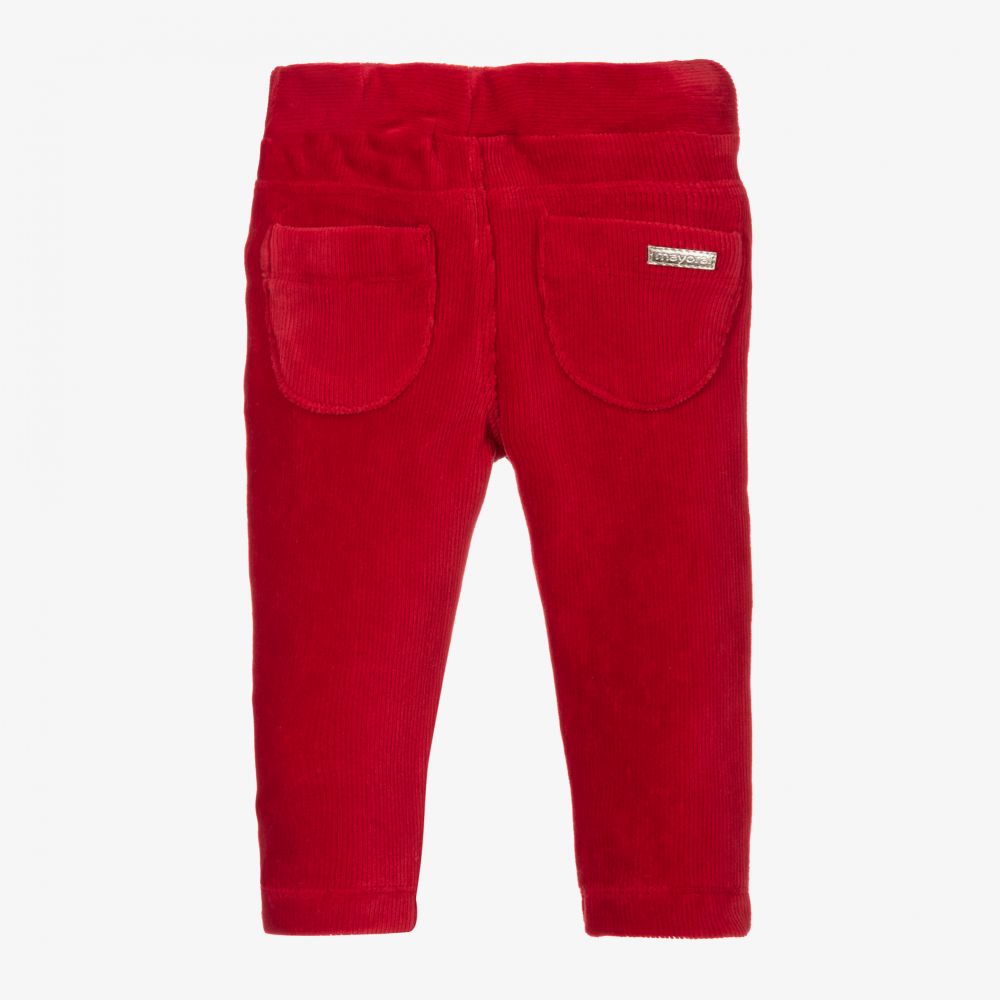 Mayoral-Красные вельветовые брюки для девочек | Childrensalon Outlet