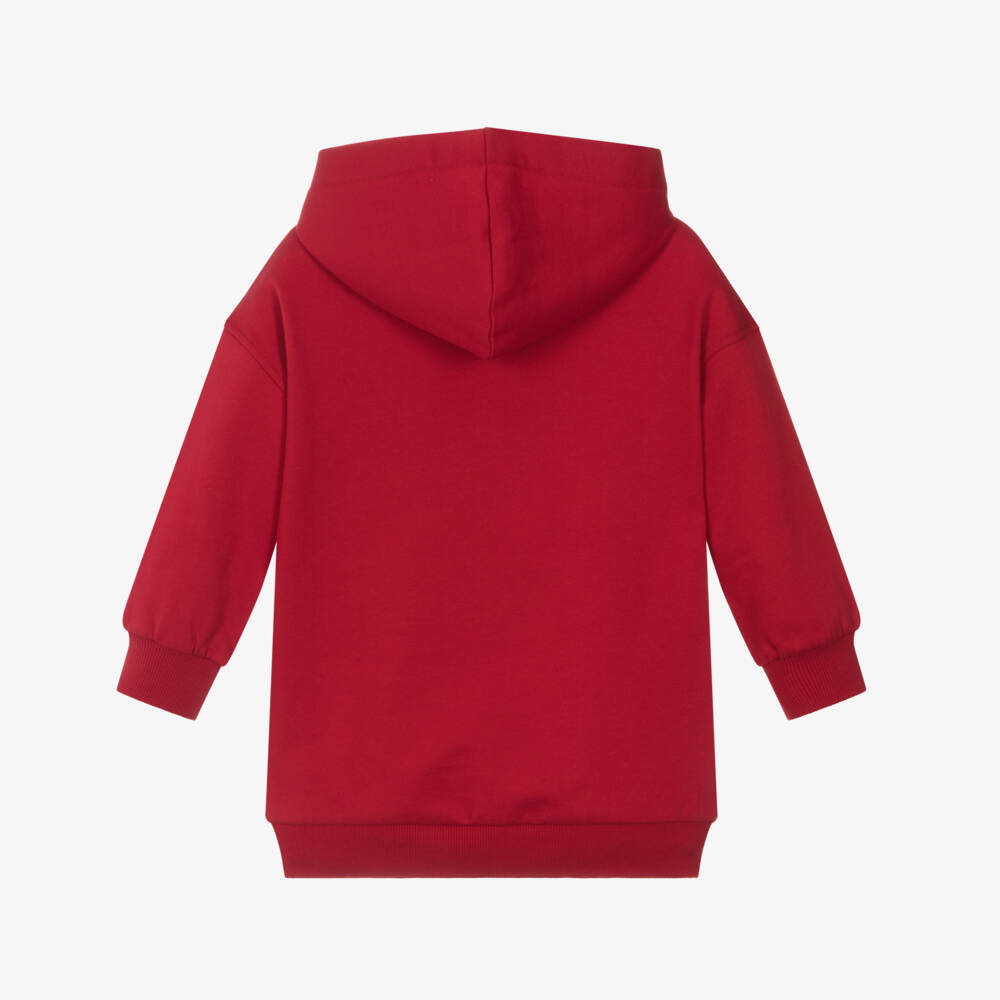 Mayoral-Платье-худи из красного хлопка для девочек | Childrensalon Outlet