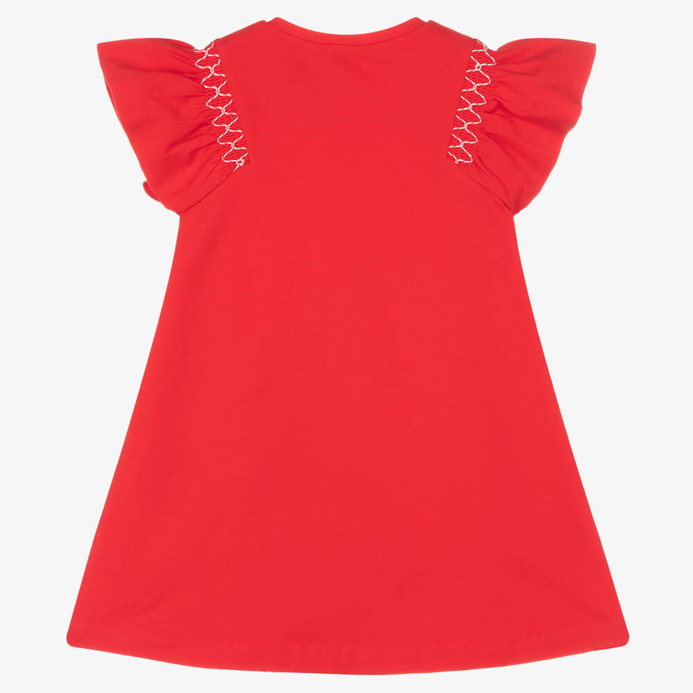 Mayoral-Girls Red Cotton Jersey Dress | Childrensalon Outlet