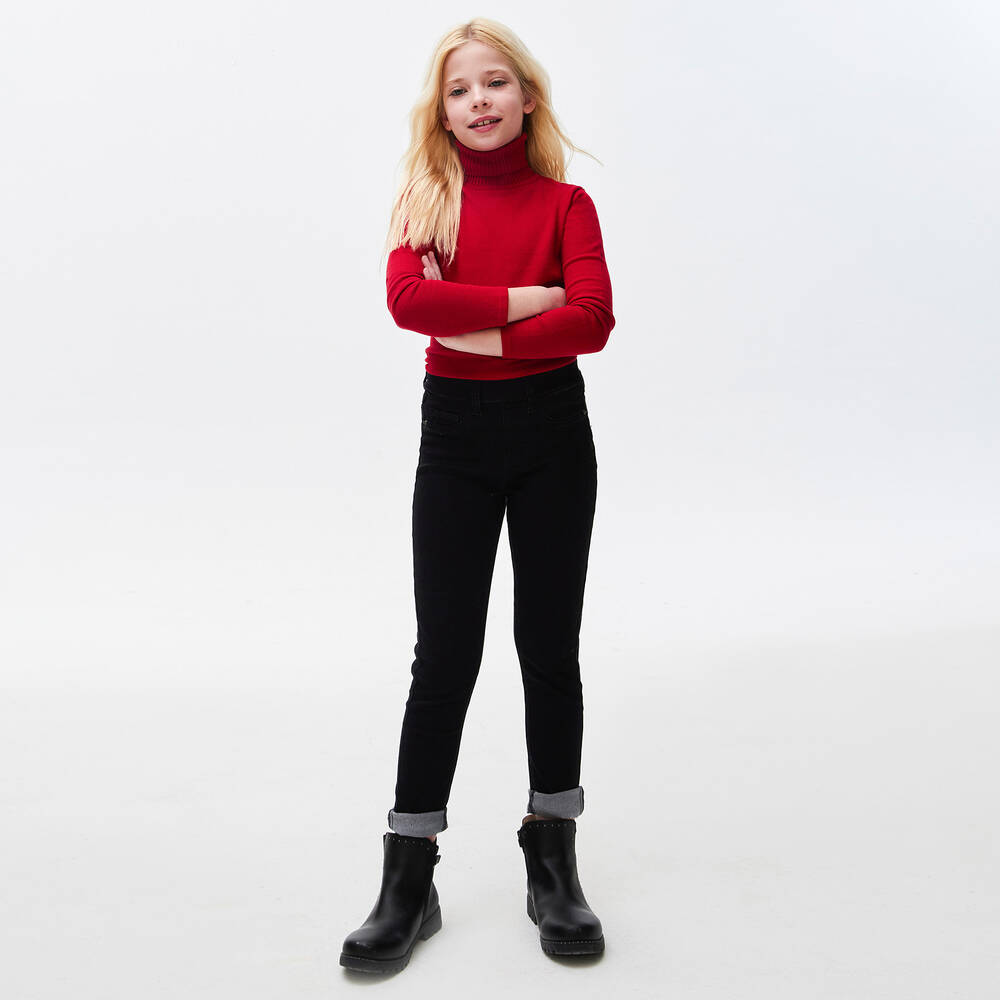 Mayoral Girls Bone Floral Knit Top
