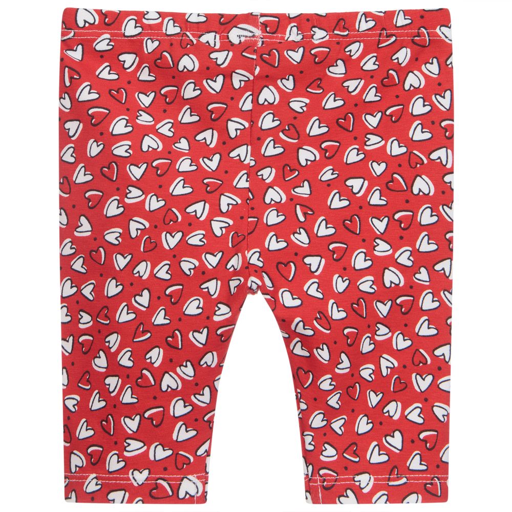 Mayoral-Girls Red Cotton Leggings | Childrensalon Outlet
