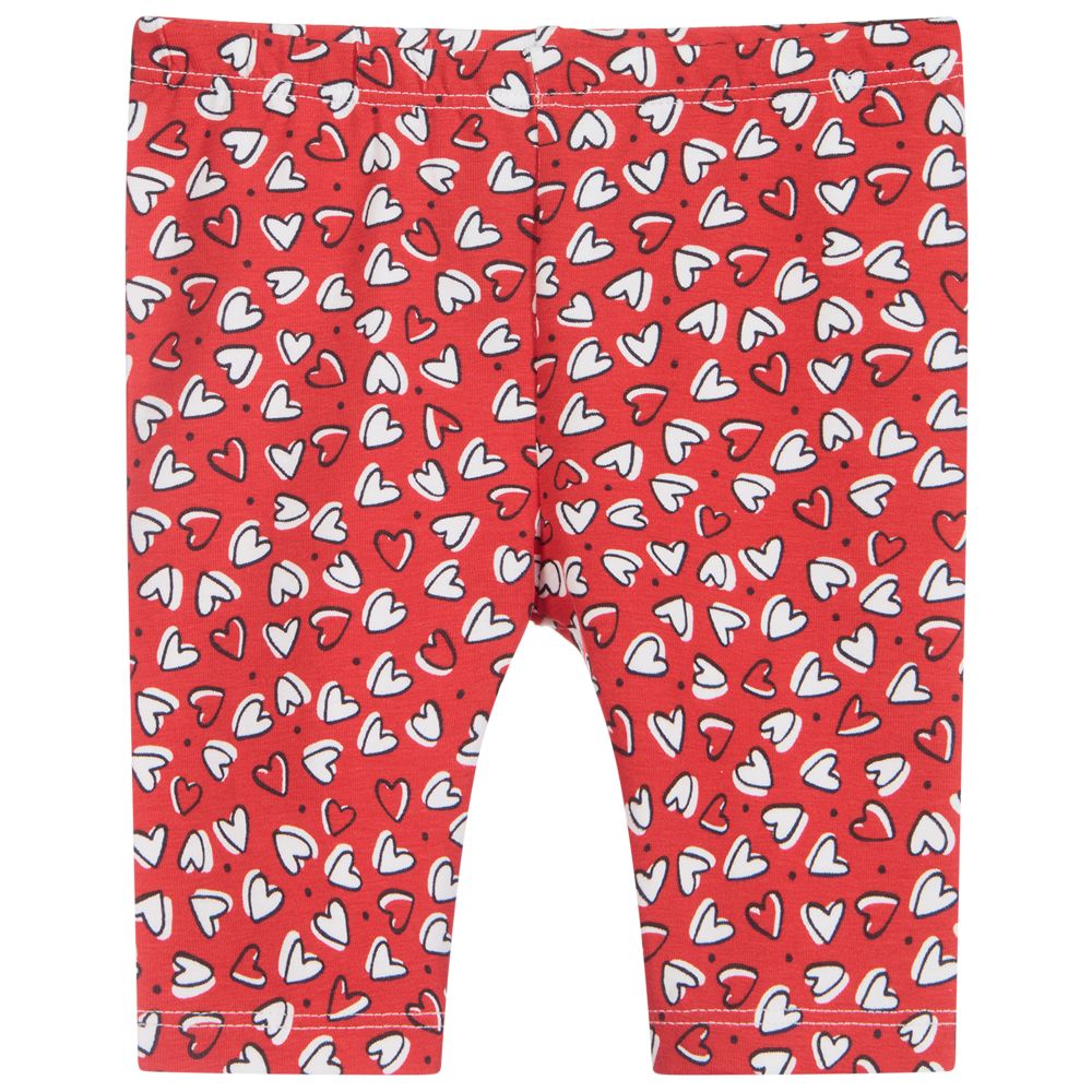 Mayoral-Girls Red Cotton Leggings | Childrensalon Outlet