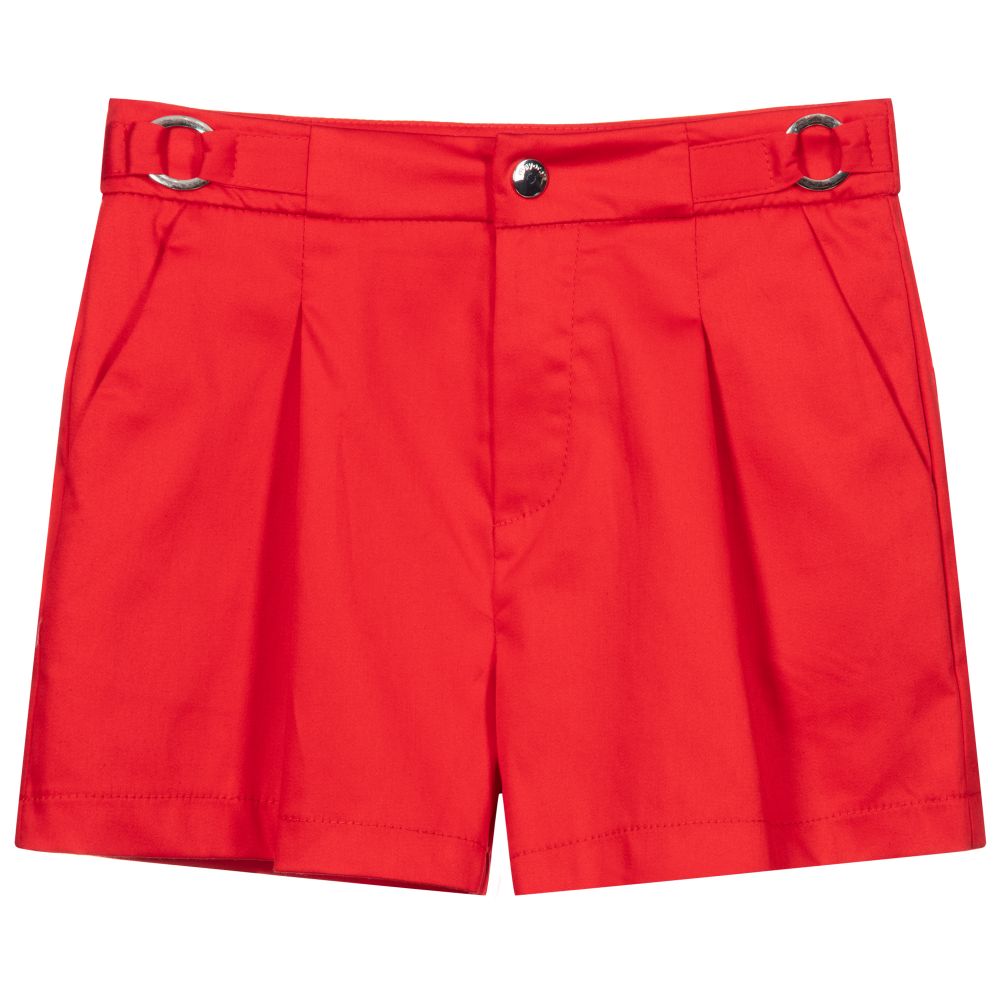 Mayoral - Girls Red Cotton Shorts | Childrensalon