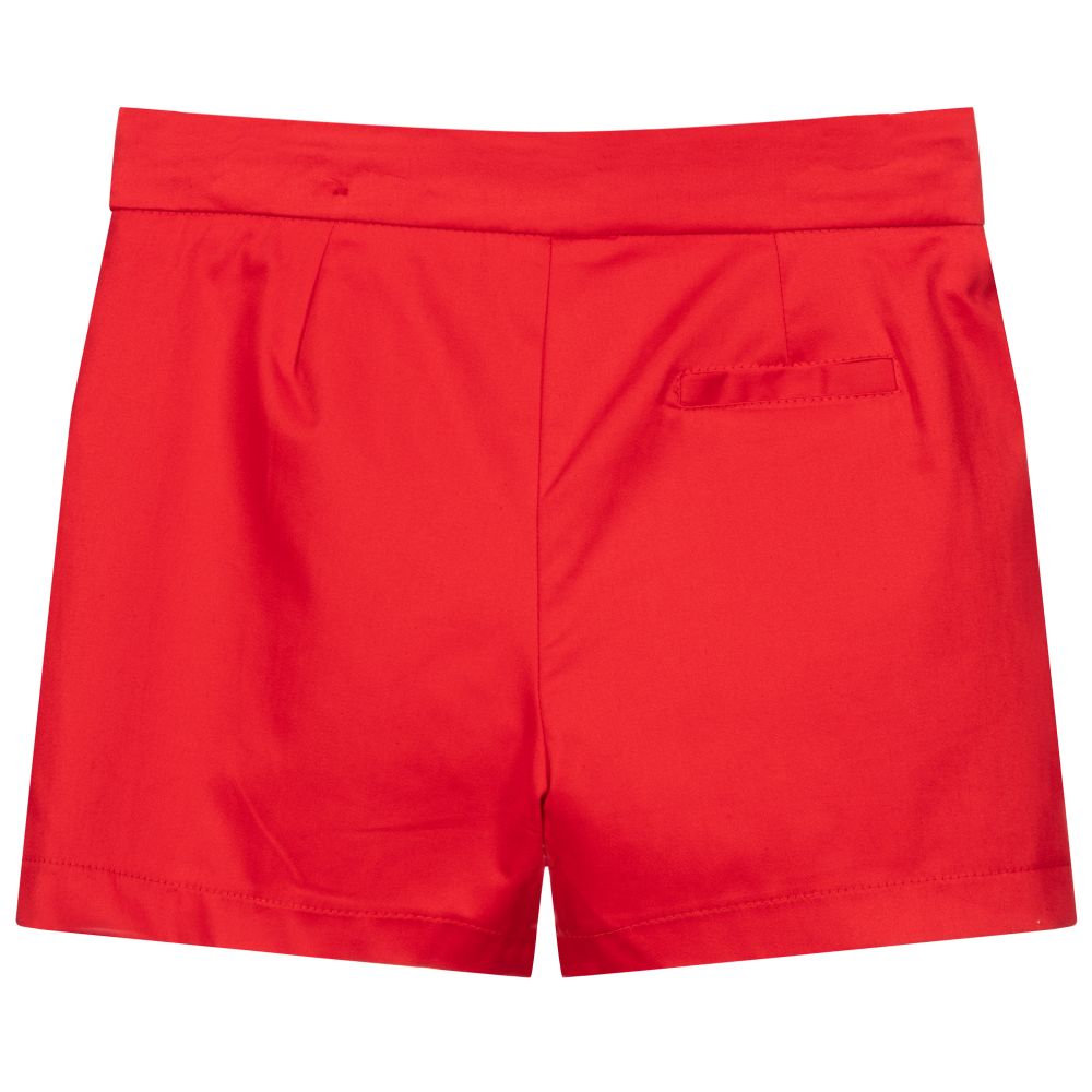 Mayoral Girls Red Cotton Shorts Childrensalon Outlet