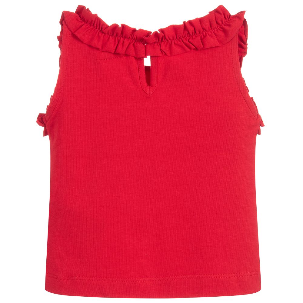 Mayoral-Girls Red Cotton T-Shirt | Childrensalon Outlet