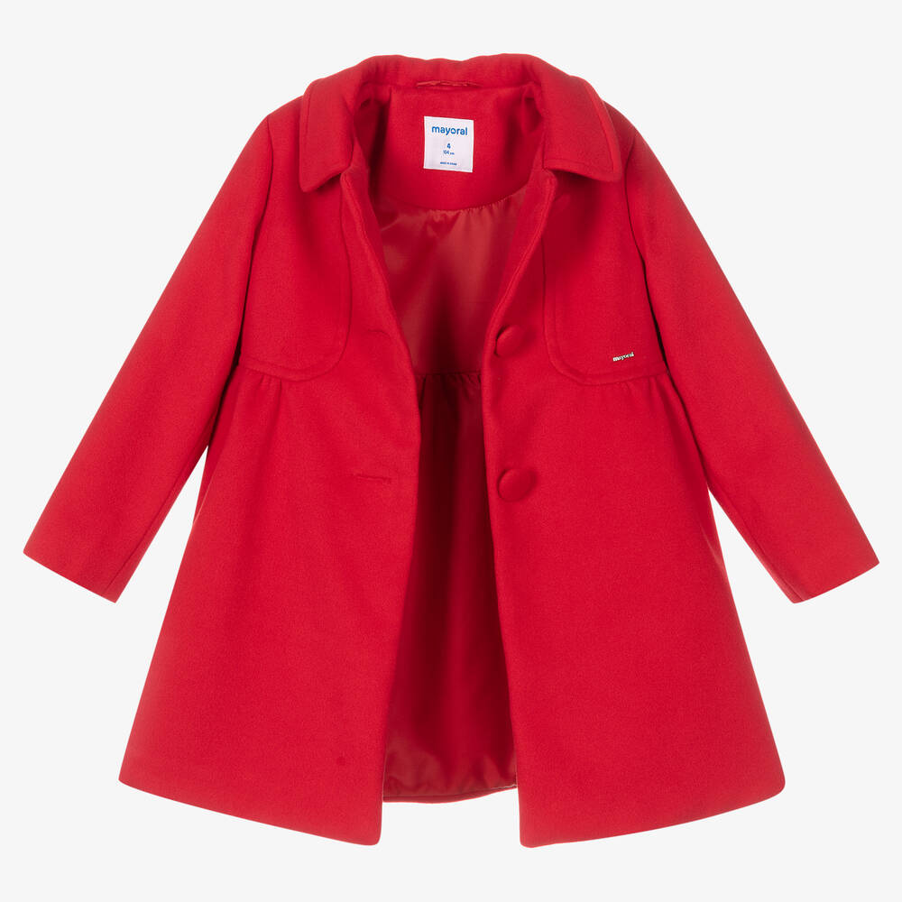 Mayoral red coat sales