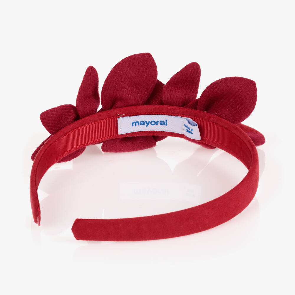 مايورال-طوق للشعر شامواه صناعي لون أحمر للبنات | Childrensalon Outlet