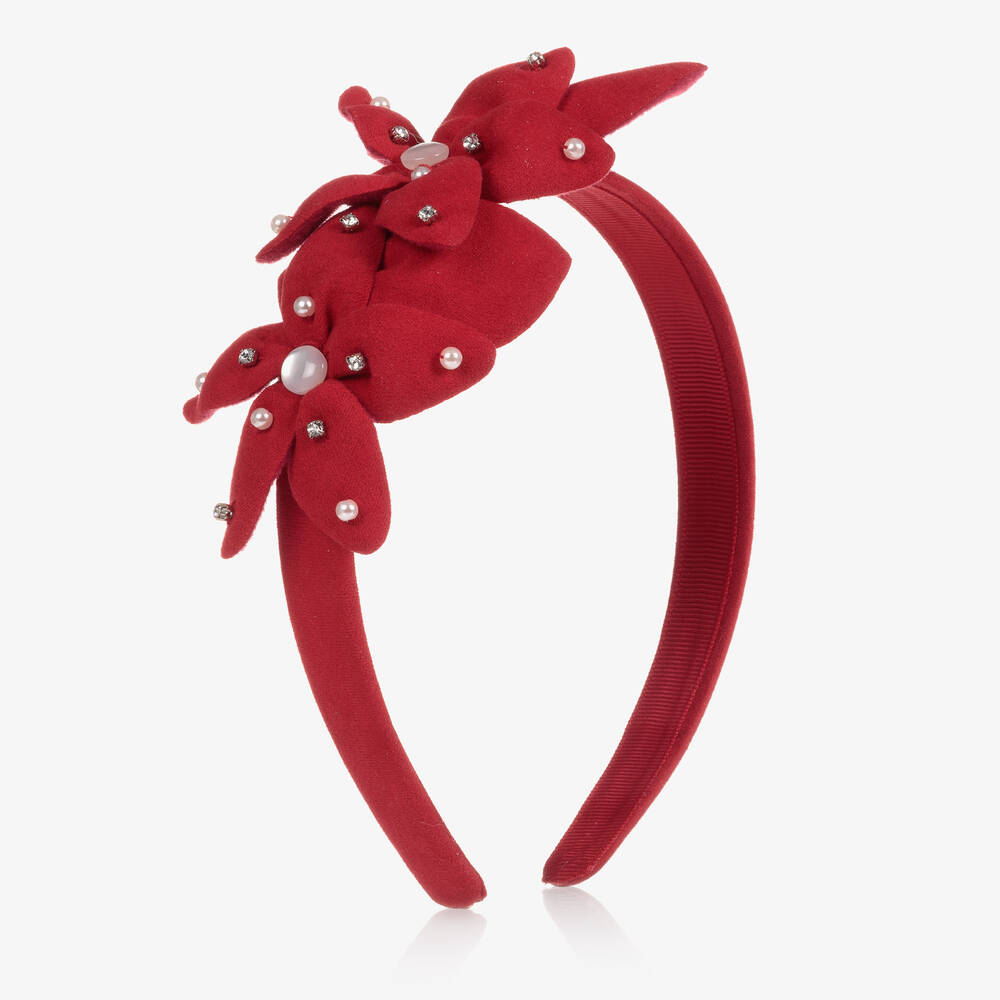 Mayoral - Girls Red Flower Hairband | Childrensalon