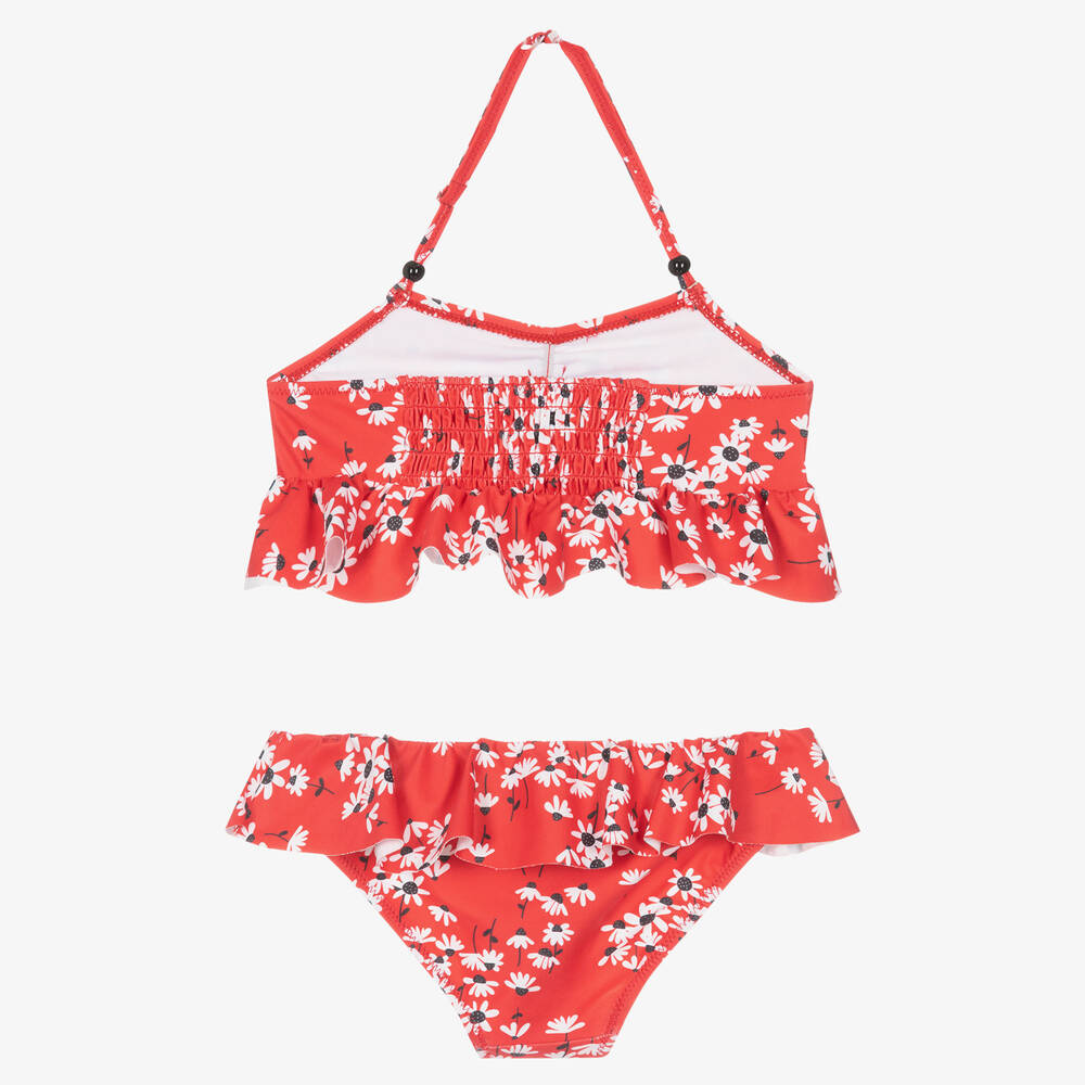Mayoral-Girls Red Flower Print Bikini | Childrensalon Outlet