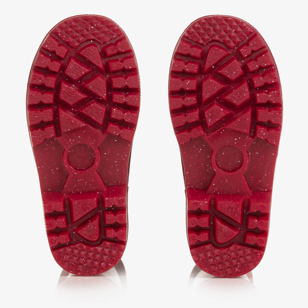 Red glitter rain boots outlet
