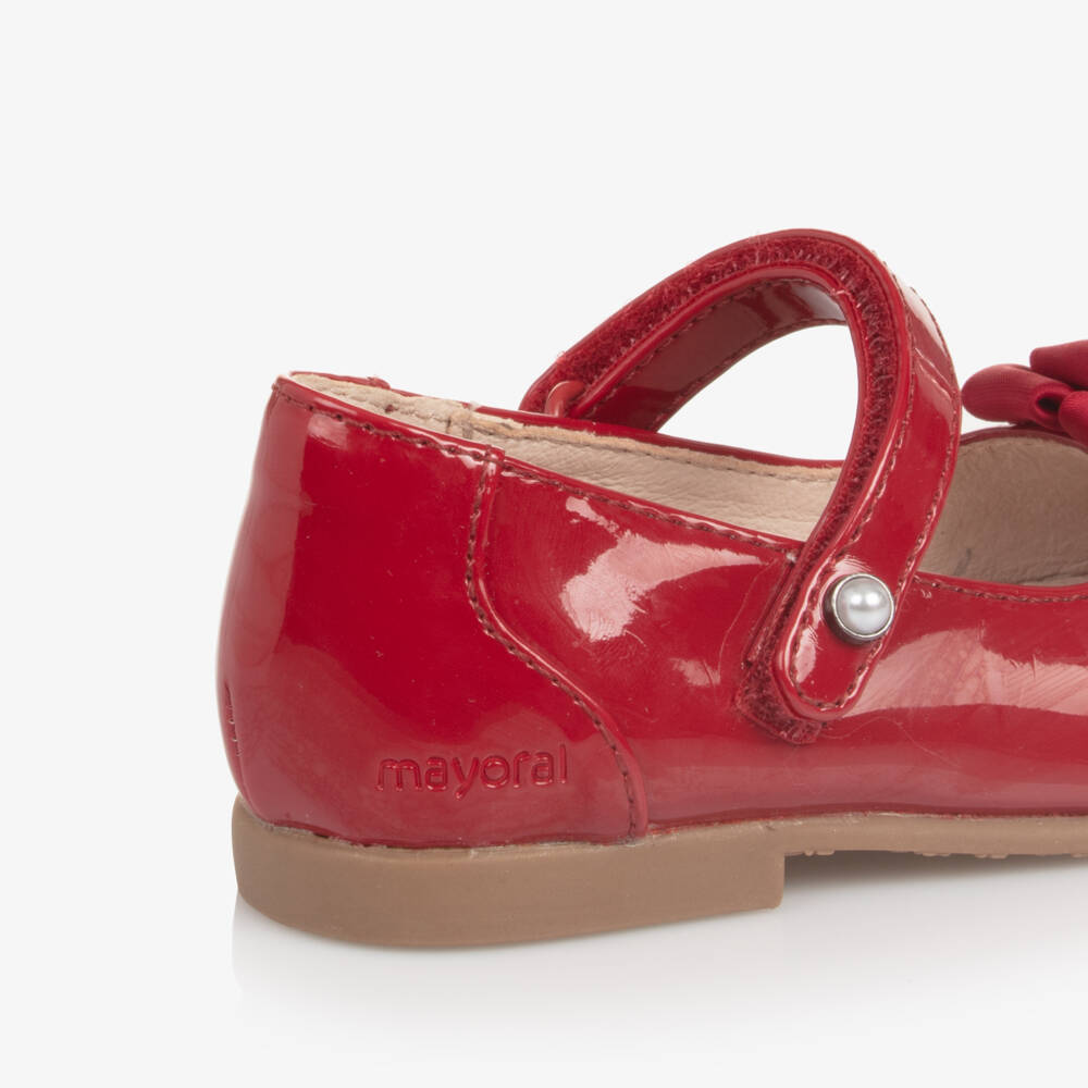 مايورال-حذاء جلد صناعي لامع لون أحمر للبنات | Childrensalon Outlet