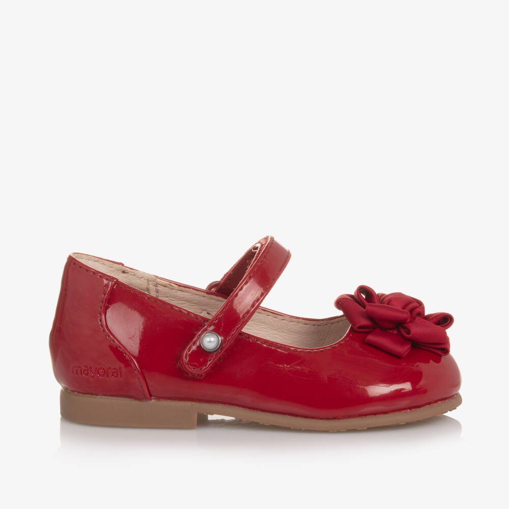 مايورال-حذاء جلد صناعي لامع لون أحمر للبنات | Childrensalon Outlet