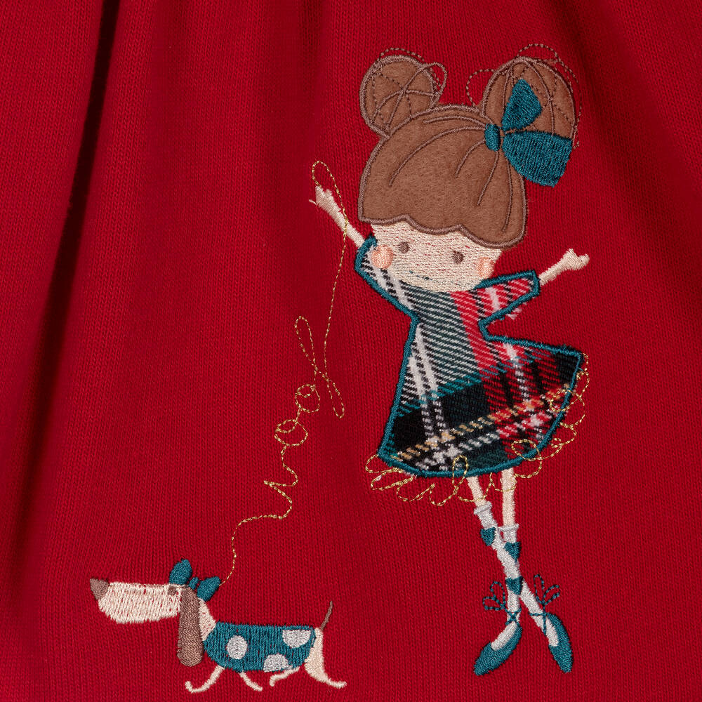 Mayoral-Красное трикотажное платье для девочек | Childrensalon Outlet