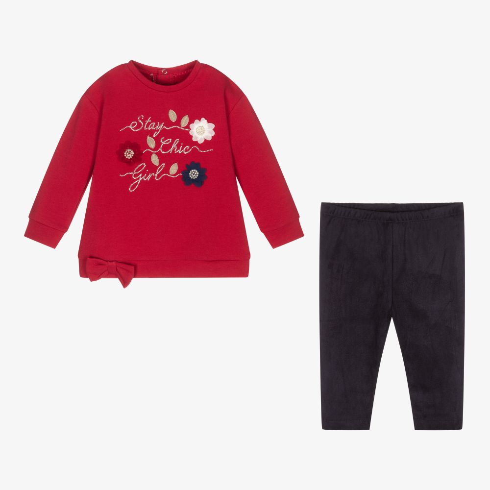 Mayoral-Красный топ и легинсы для девочек | Childrensalon Outlet