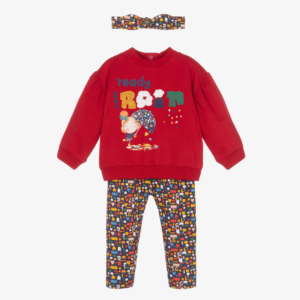 Mayoral - Girls Red Leggings Set | Childrensalon