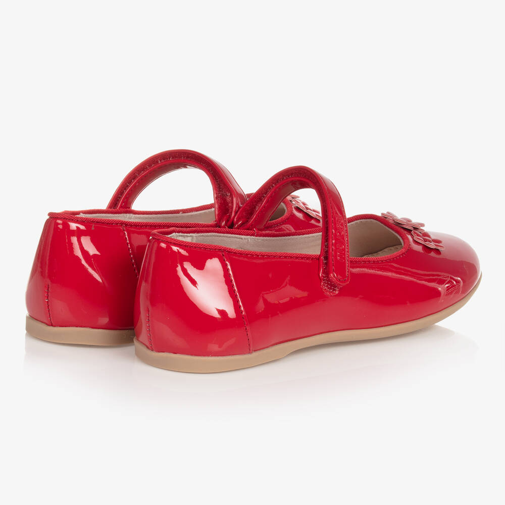 Girls red shop ballet pumps