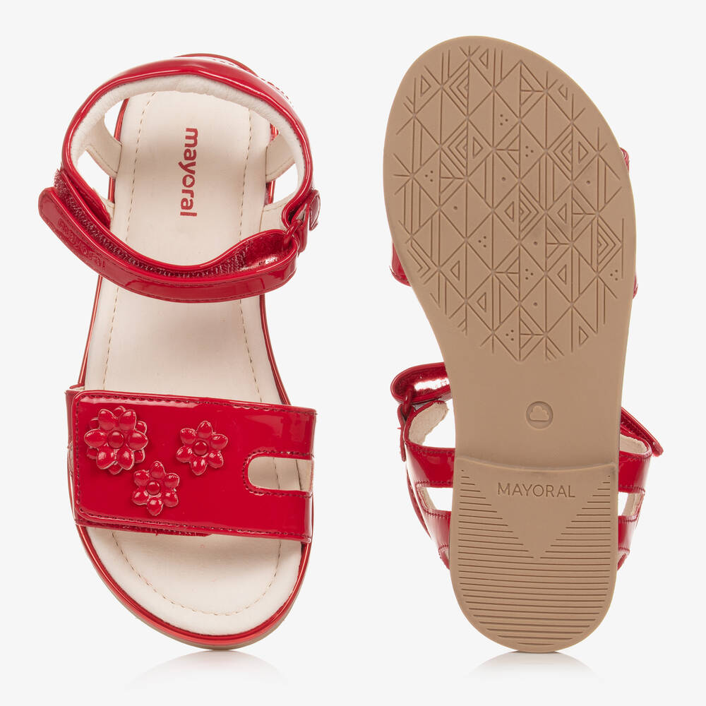 Red velcro sandals hotsell