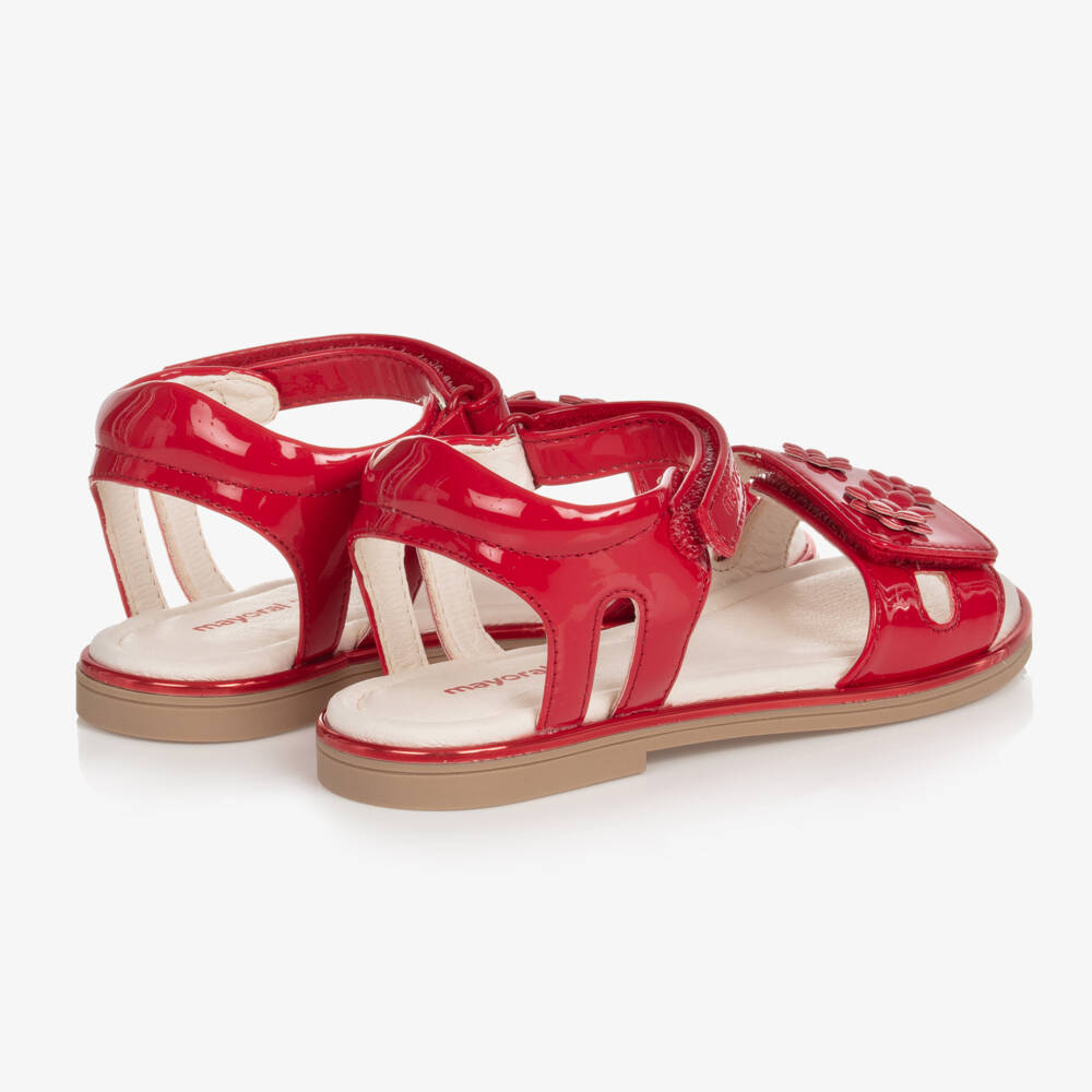 Mayoral-Girls Red Patent Velcro Sandals | Childrensalon Outlet