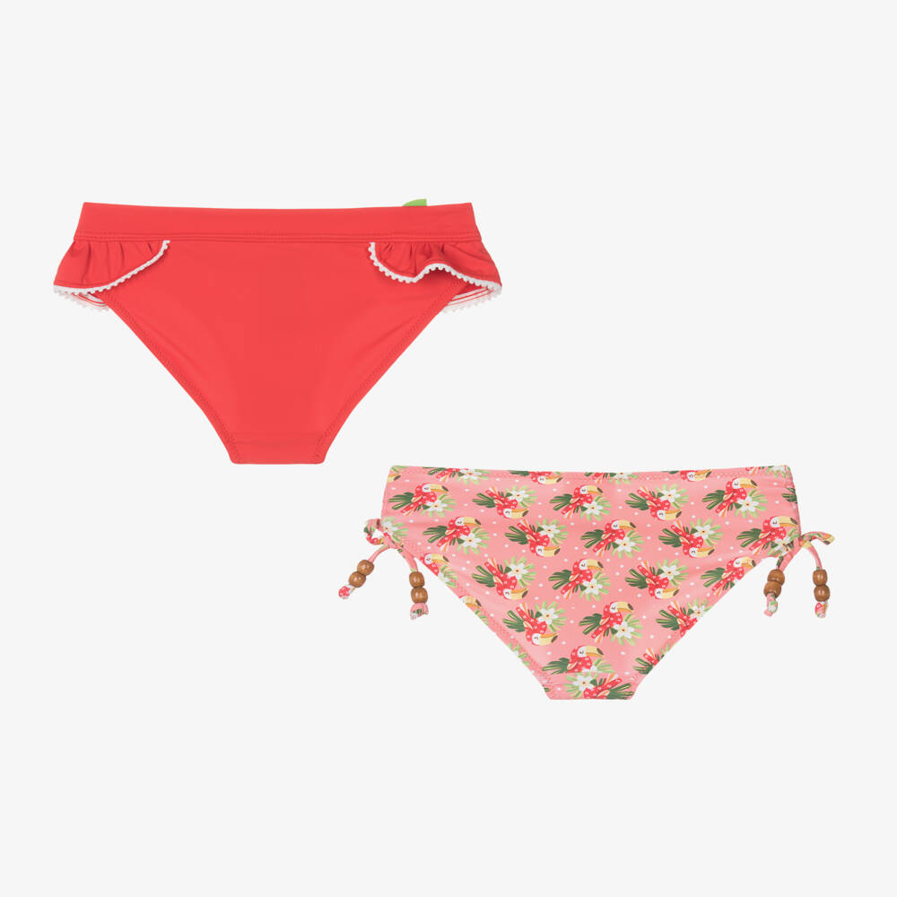 Mayoral-Girls Red & Pink Bikini Bottoms (2 Pack) | Childrensalon Outlet