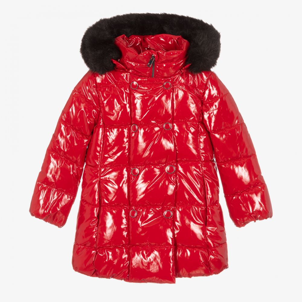 Mayoral - معطف مبطن لون أحمر للبنات | Childrensalon