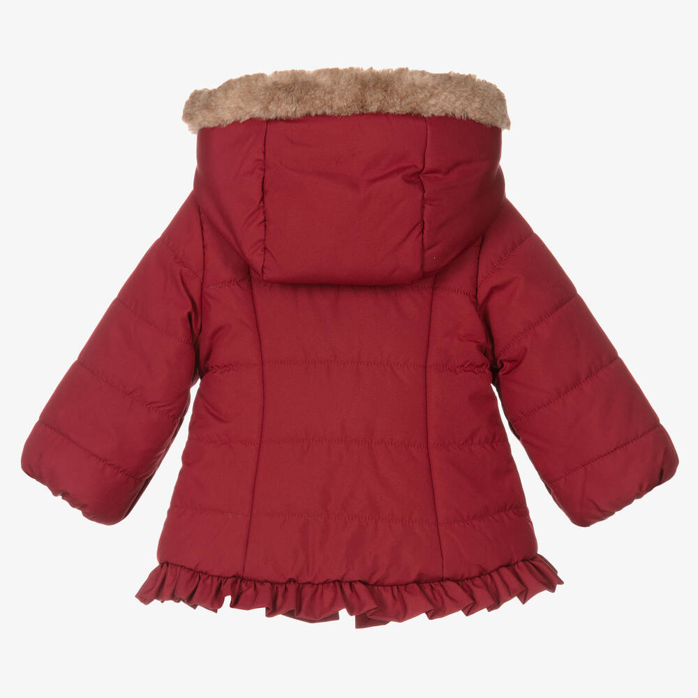 Mayoral Girls Red Puffer Coat Childrensalon Outlet