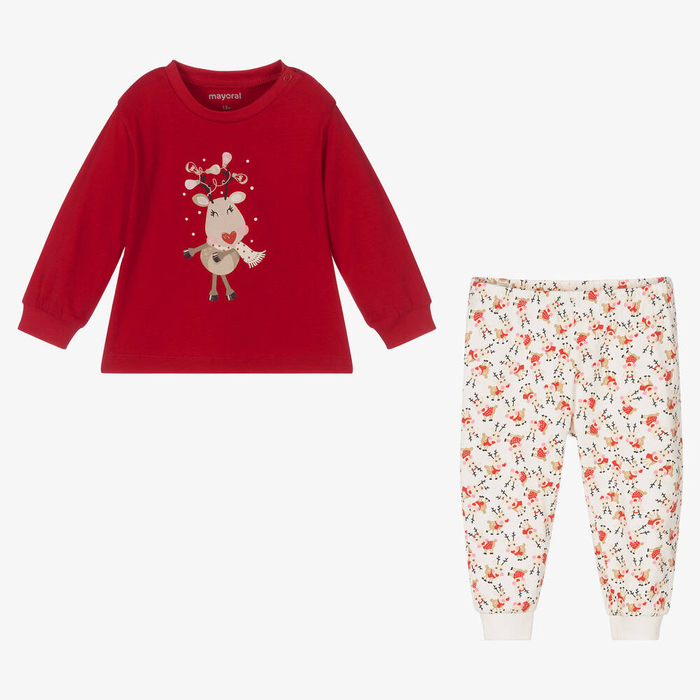Girls reindeer hotsell pyjamas