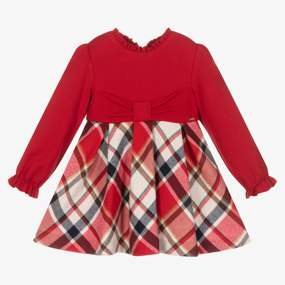 Mayoral - فستان تارتان كاروهات لون أحمر وكحلي | Childrensalon
