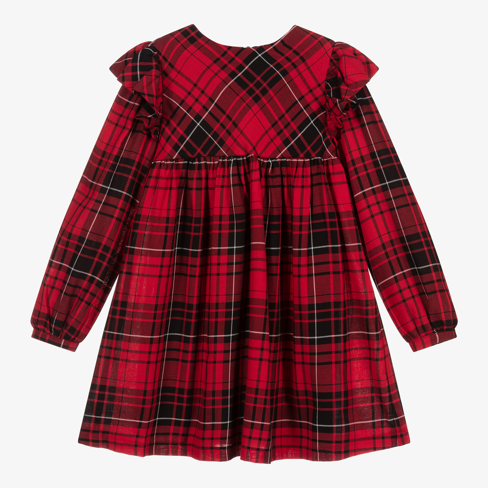 Mayoral - Robe écossaise rouge Fille | Childrensalon
