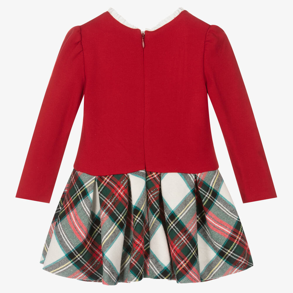 Mayoral-Girls Red Tartan Dress | Childrensalon Outlet