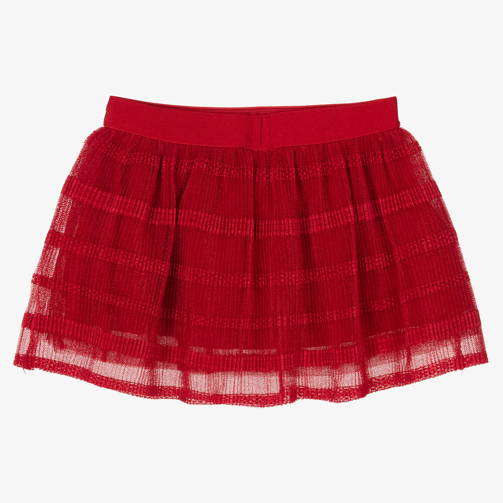 مايورال-تنورة تول ودانتيل لون أحمر | Childrensalon Outlet