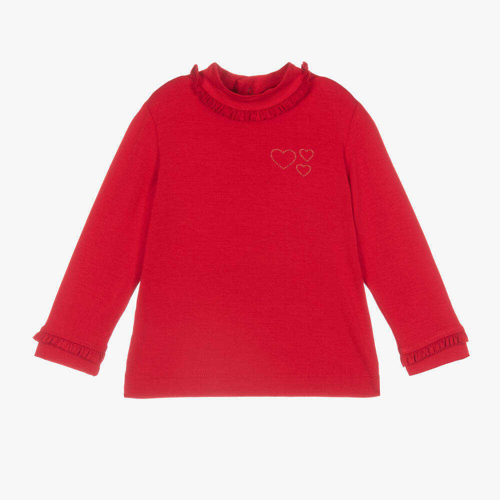 Mayoral - Girls Red Turtleneck Top | Childrensalon