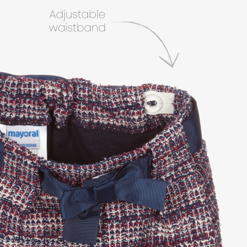 Mayoral-Girls Red Tweed Shorts Set | Childrensalon Outlet