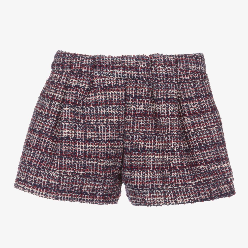 Mayoral-Girls Red Tweed Shorts Set | Childrensalon Outlet